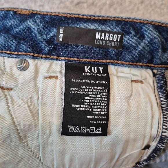 KUT From The Kloth Womens Margot High Rise Long Denim Shorts Size 0 - Picture 7 of 7
